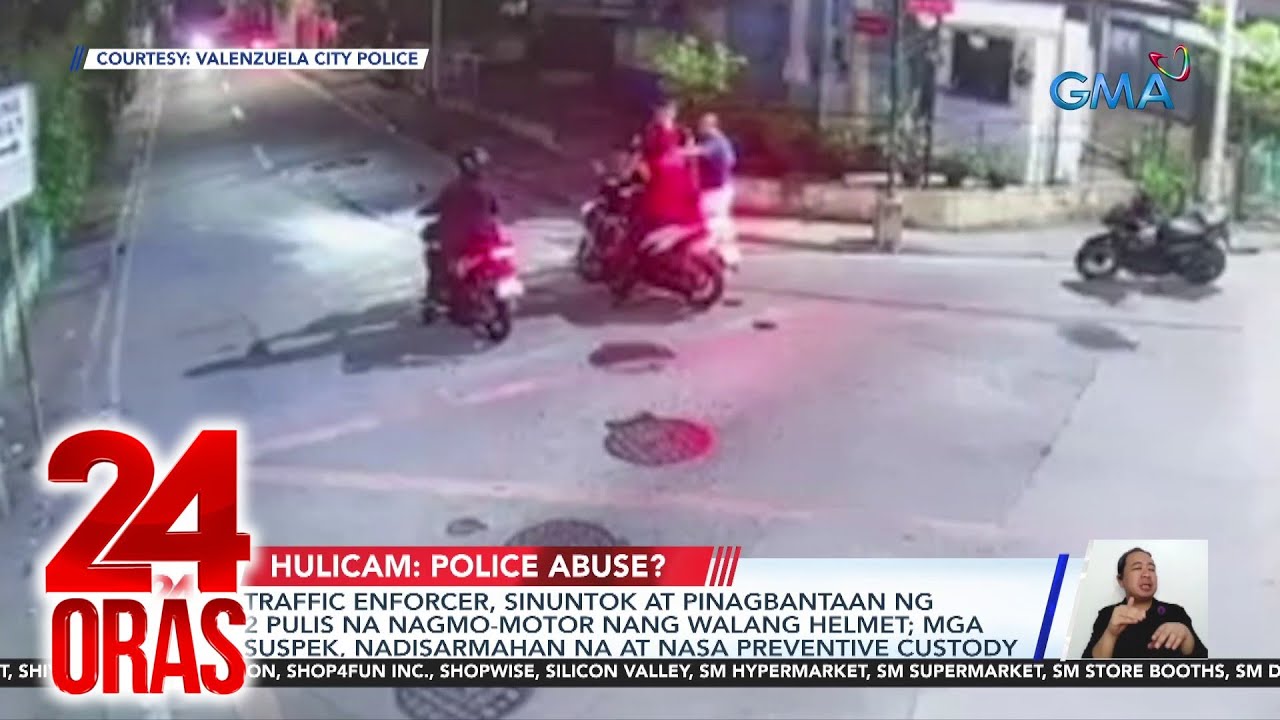 Traffic enforcer, sinuntok at pinagbantaan ng 2 pulis na nagmo-motor nang walang... | 24 Oras