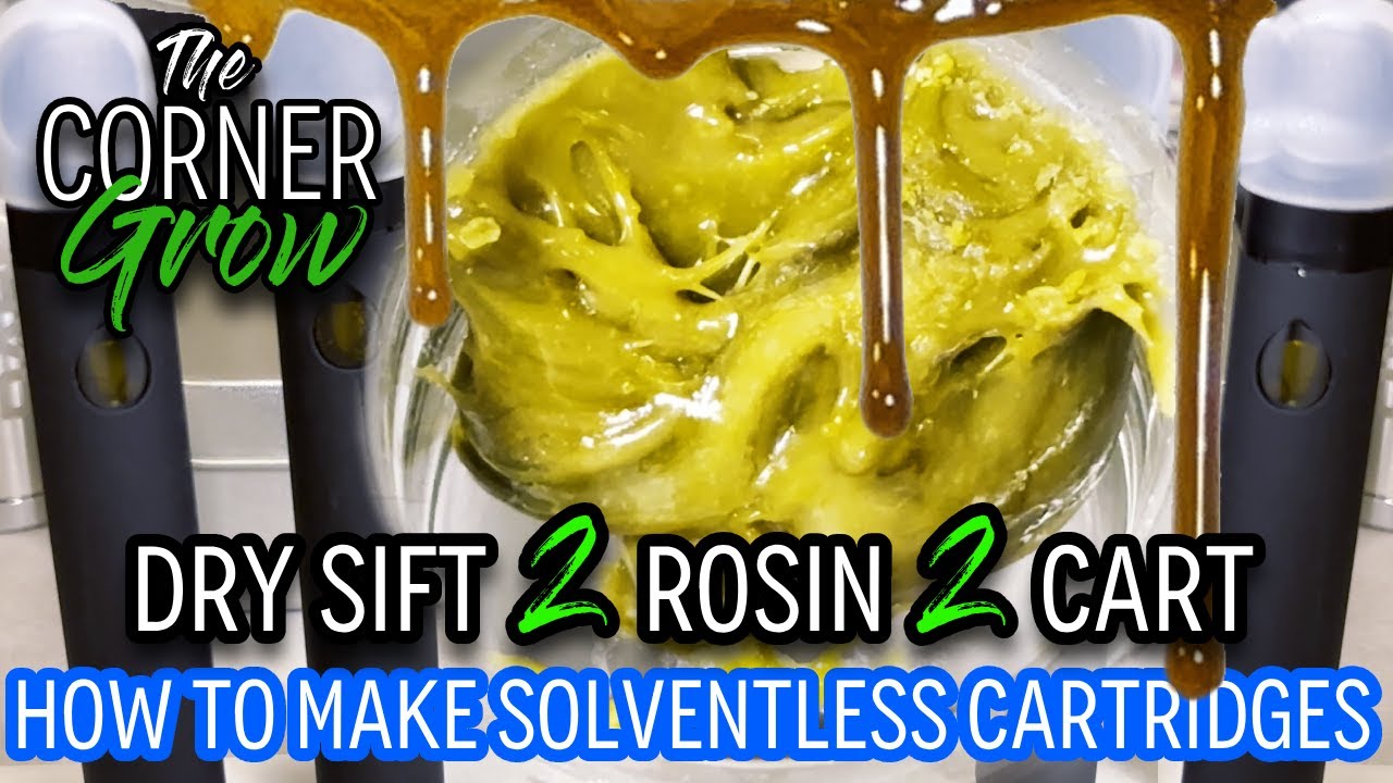 Making Solventless Carts - Dry Sift Hash to Rosin to Solventless Cart - First Time Pressing