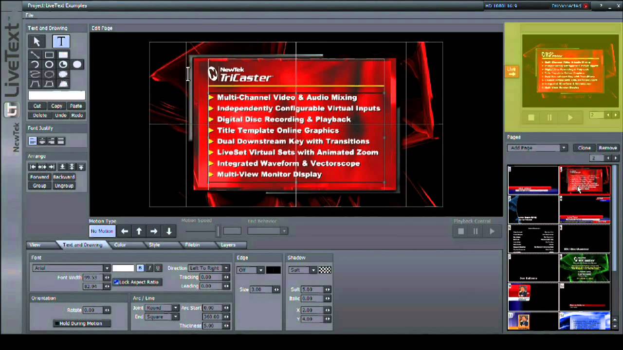 TriCaster 8000 Network Inputs