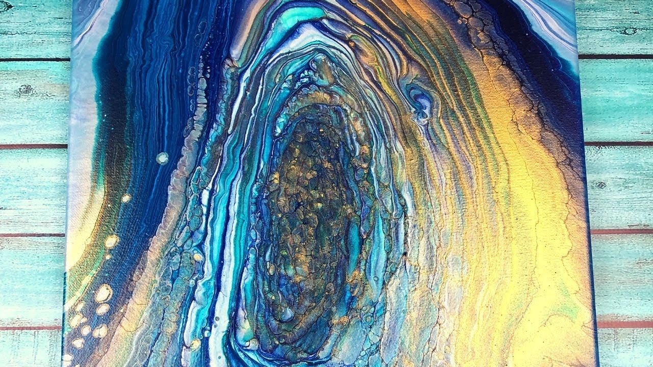 Geode Double Ring Pour with both 24K and Satin Enamel inspired by Sarah Mack