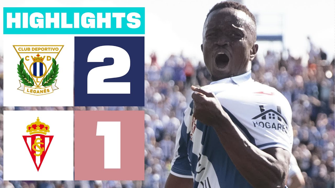 Resumen de CD Leganés vs Real Sporting (2-1)