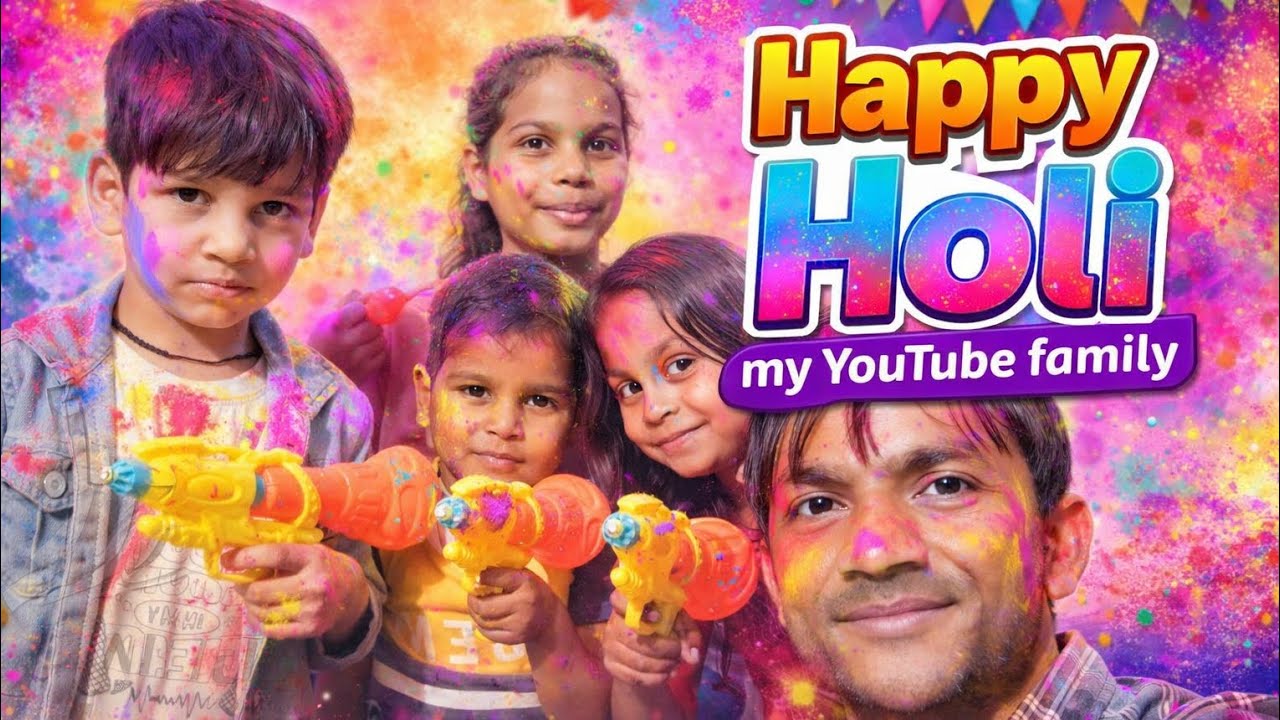 Happy Holi celebration 🎉 ll @Sumitrajput004vlog 
