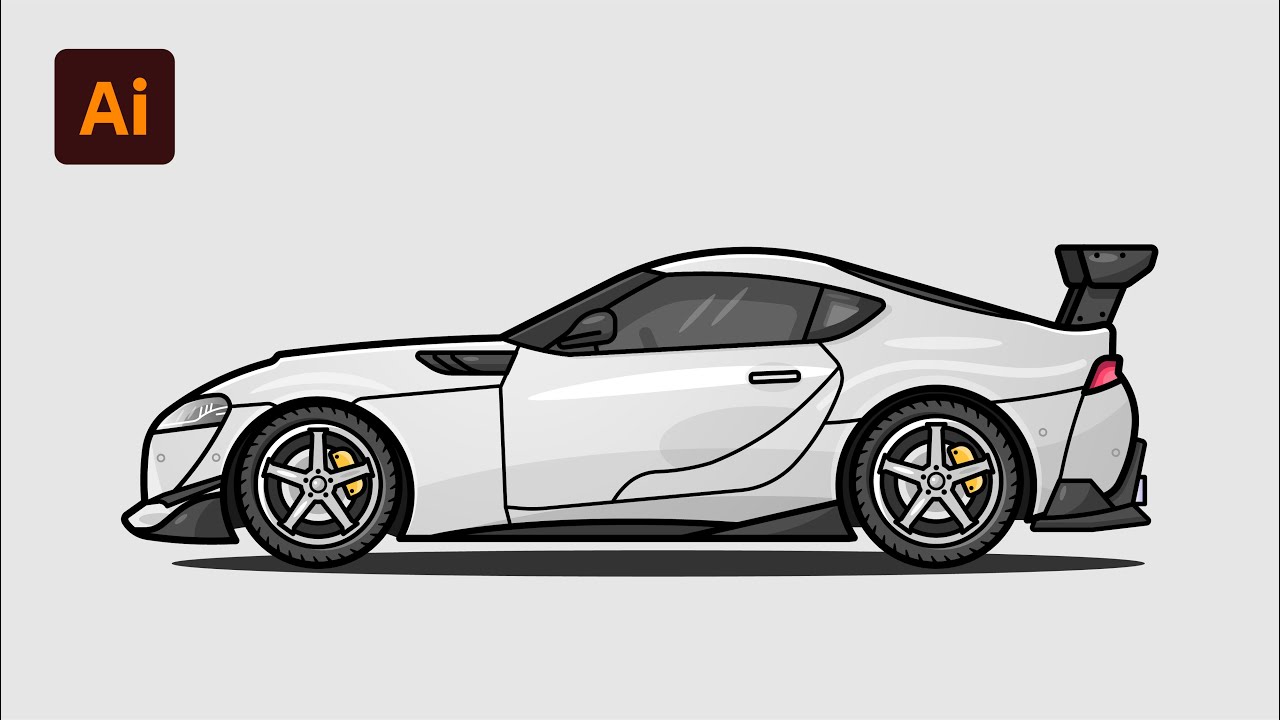 Adobe Illustrator Tutorial - How To Draw Cars