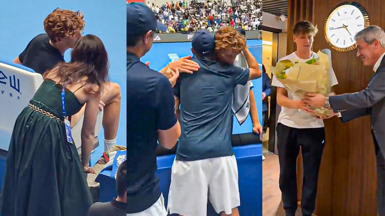 Sinner Lovely Moments & Locker Room Celebration after Winning Beijing 2025 Title