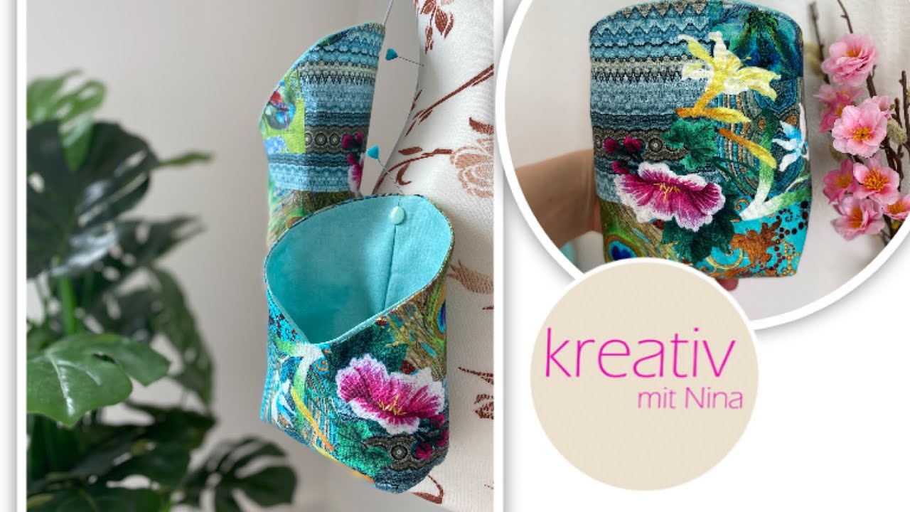 Storage Utensilo nähen 🧵 | umweltfreundlich ♻️| kostenlose Nähanleitung Hängeutensilo | elegant 💕
