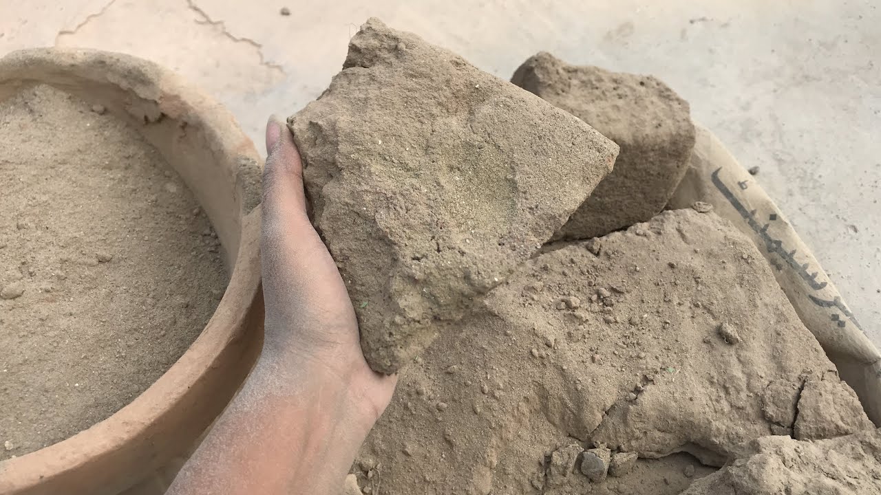 Vlog part (2) ||pure sand cement hard hogya hy texture 🥴usko pkr kr kotna main🤣ocean sand crumbling