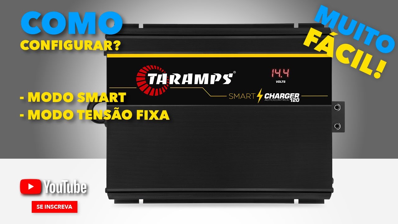 Como Regular a Fonte Taramps SmartCharger | Modo de opera&ccedil;&atilde;o Convencional - 12,6, 13,8 ou 14,4 Volts