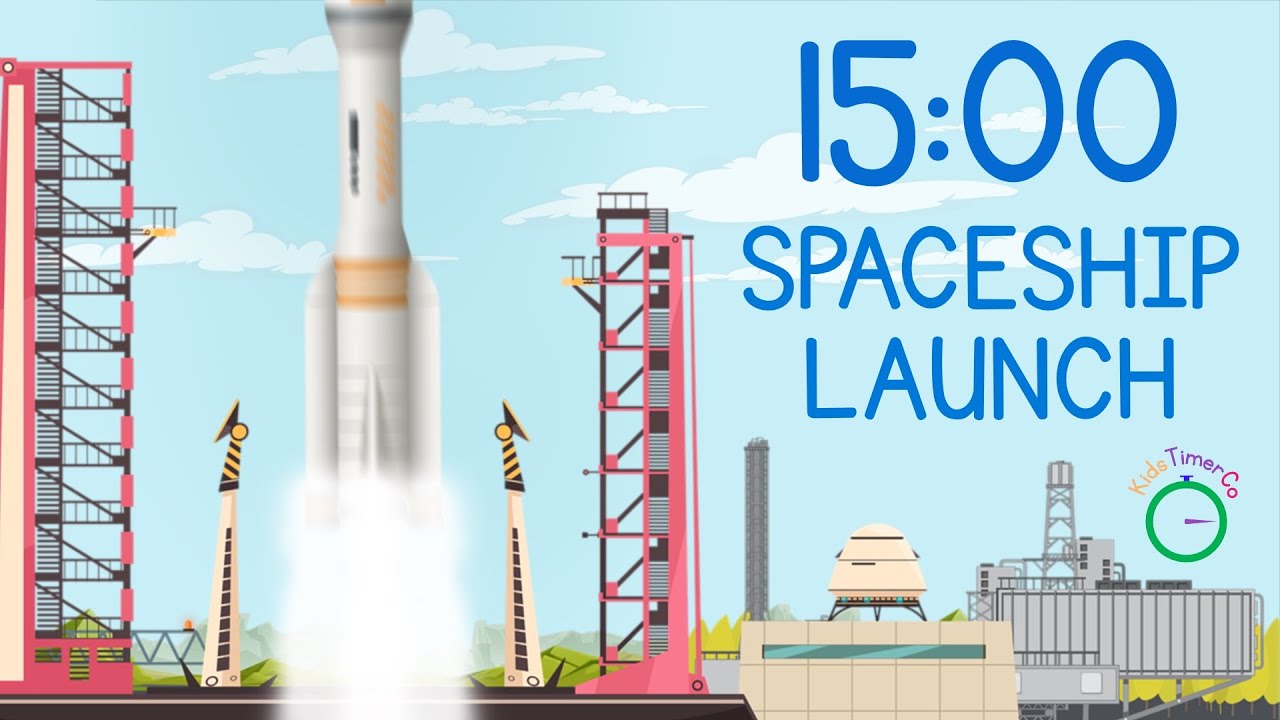 15 Minute Rocket Launch Countdown! 🏗️ Full Rocket Build & Launch Visual Timer