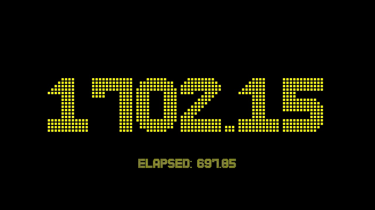 2400 seconds countdown timer with 2 fractional digits accuracy