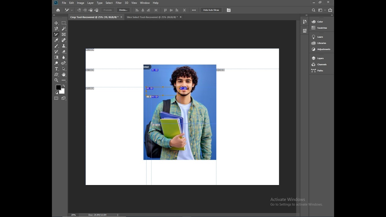 Class # 11 Crop Tool_Slice Tool_Delete Cropped_Content-Aware_Divide Slice