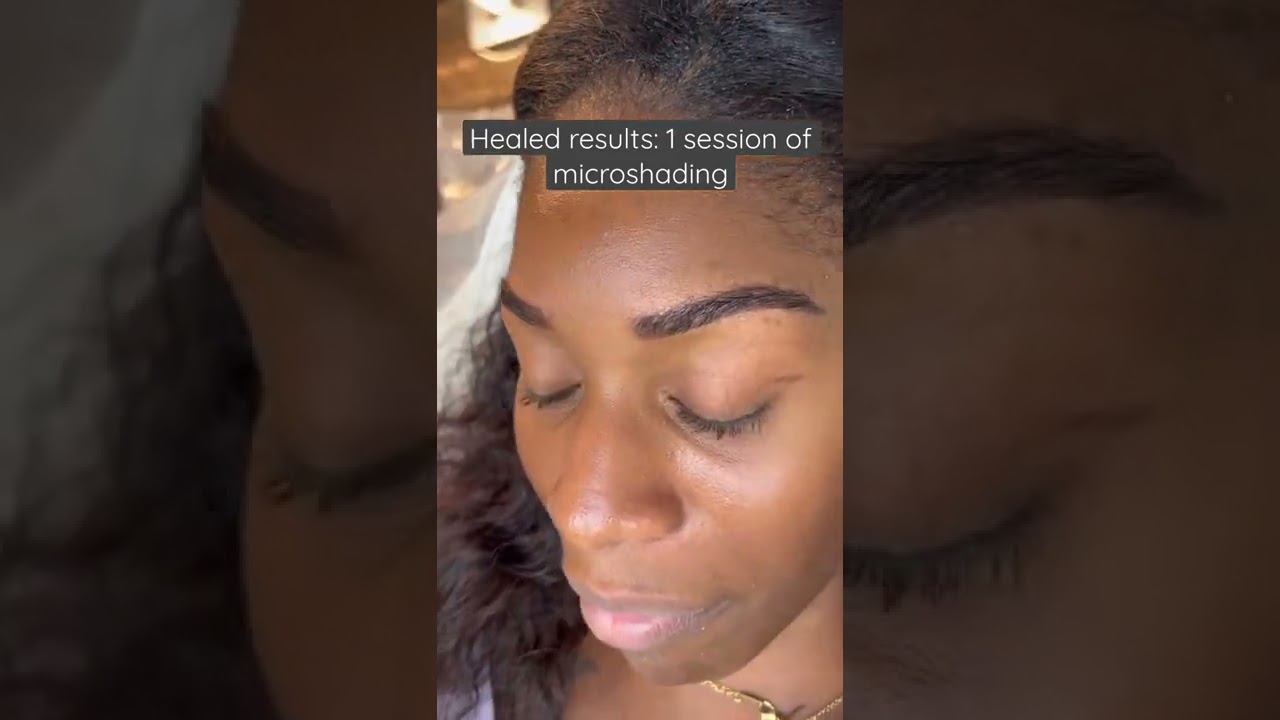 Healed results after microshading/powder brows