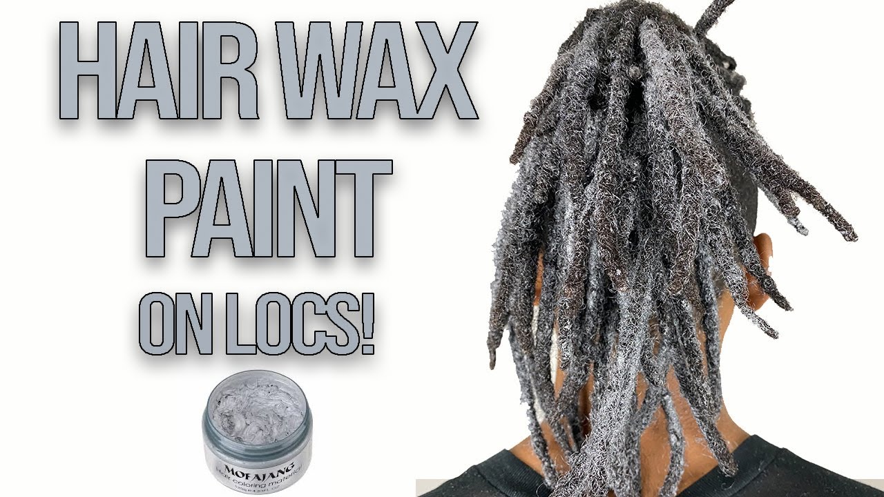TEMPORARY COLOR | SILVER MOFAJANG HAIR PAINT WAX ON LOCS!