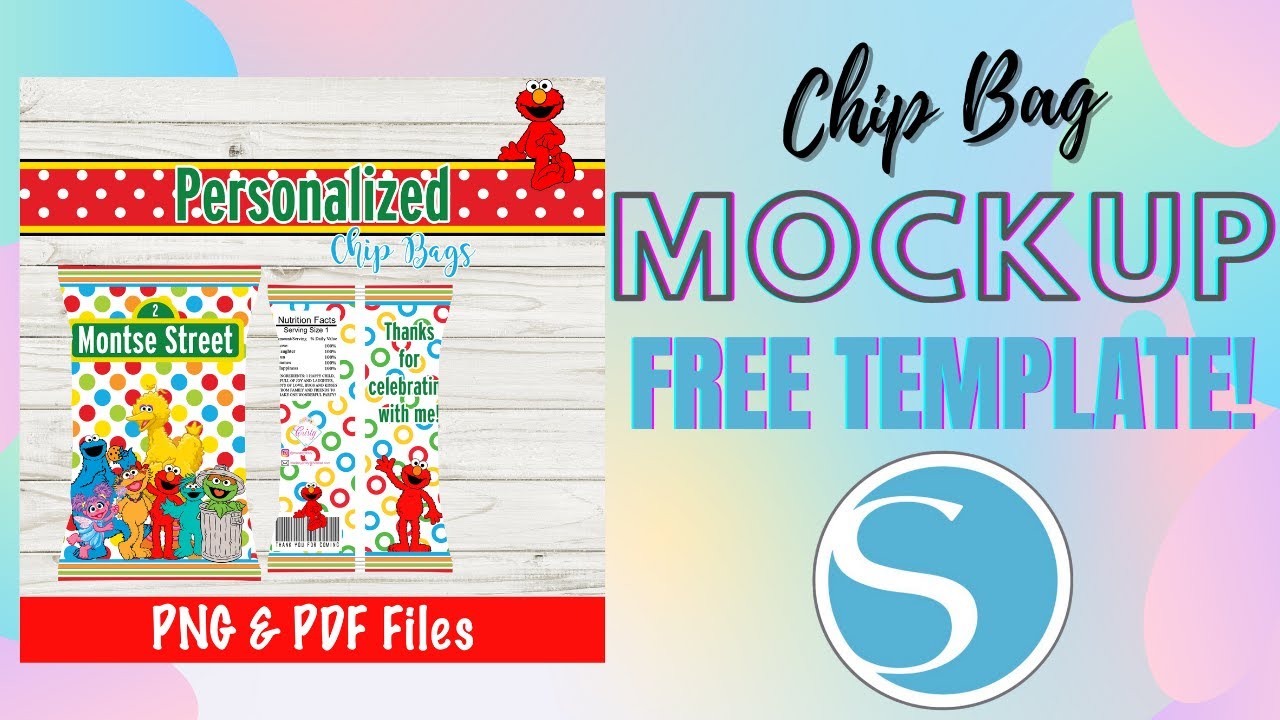 Chip Bag Mockup Silhouette Studio : FREE TEMPLATE