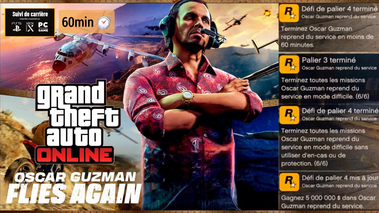 GTA Online : Oscar Guzman reprend du service | Suivi de carrière (Palier 1 à 4)