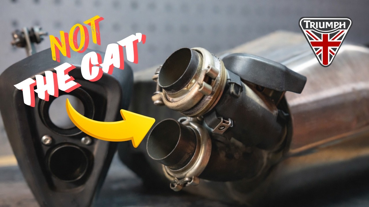 Triumph Speed triple RS, This black box isn't your cat' (catalytic converter)