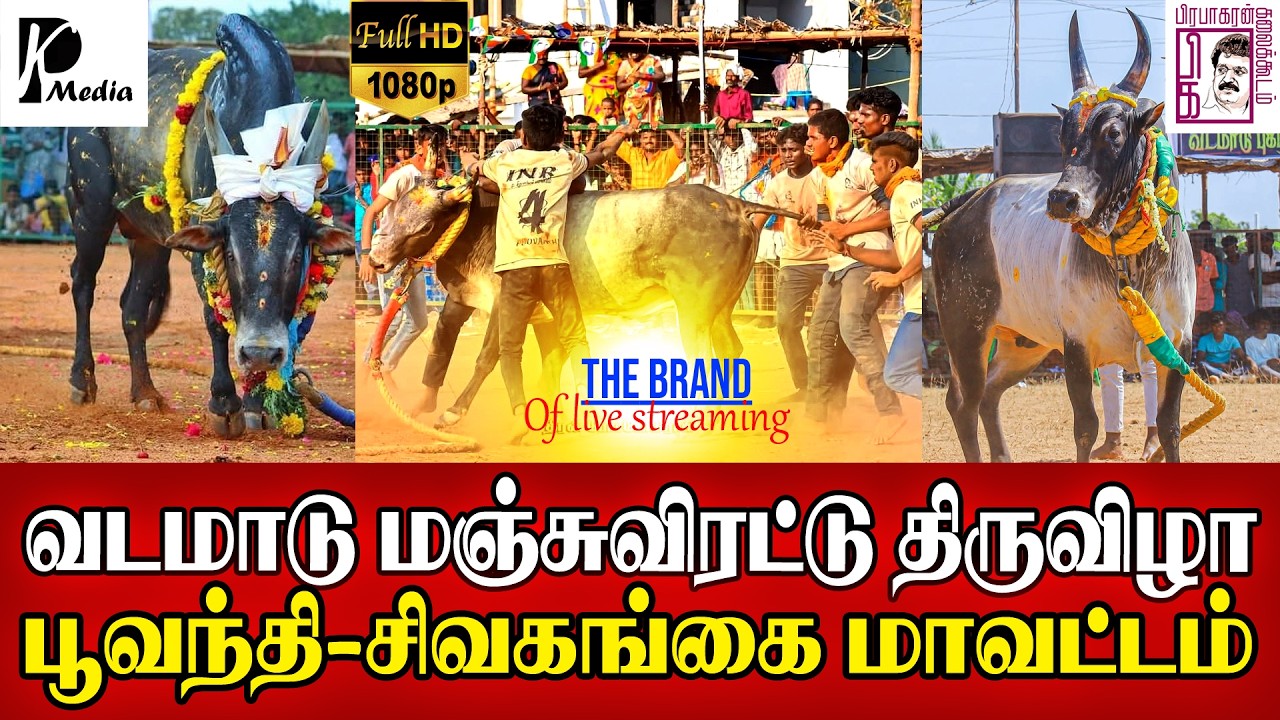 🔴LIVE (நேரலை) | பூவந்தி வடமாடு மஞ்சுவிரட்டு 2026 | சிவகங்கை மாவட்டம் | PK Media