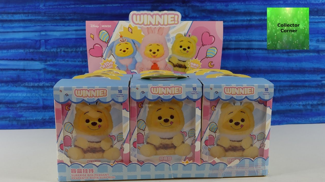 Disney Winnie The Pooh Miniso Blind Box Plush Surprise Pendant Unboxing