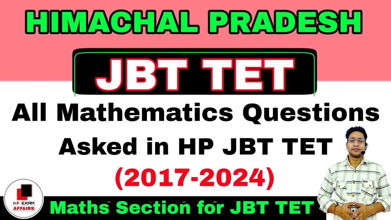 HP JBT TET All Maths Questions | 2017-2024 | Download PDF | hpexamaffairs