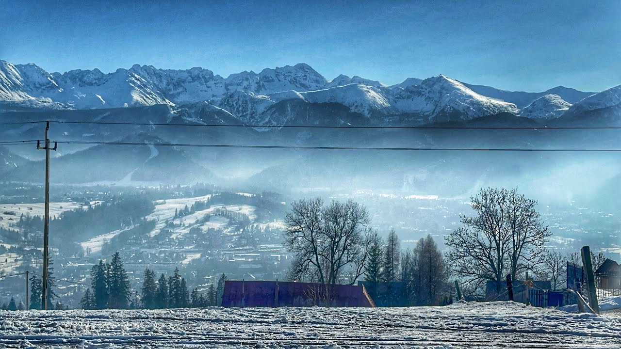 Zakopane - Ząb zima 2026 Panorama Tatr piękne widoki z okolicy furmanowej!