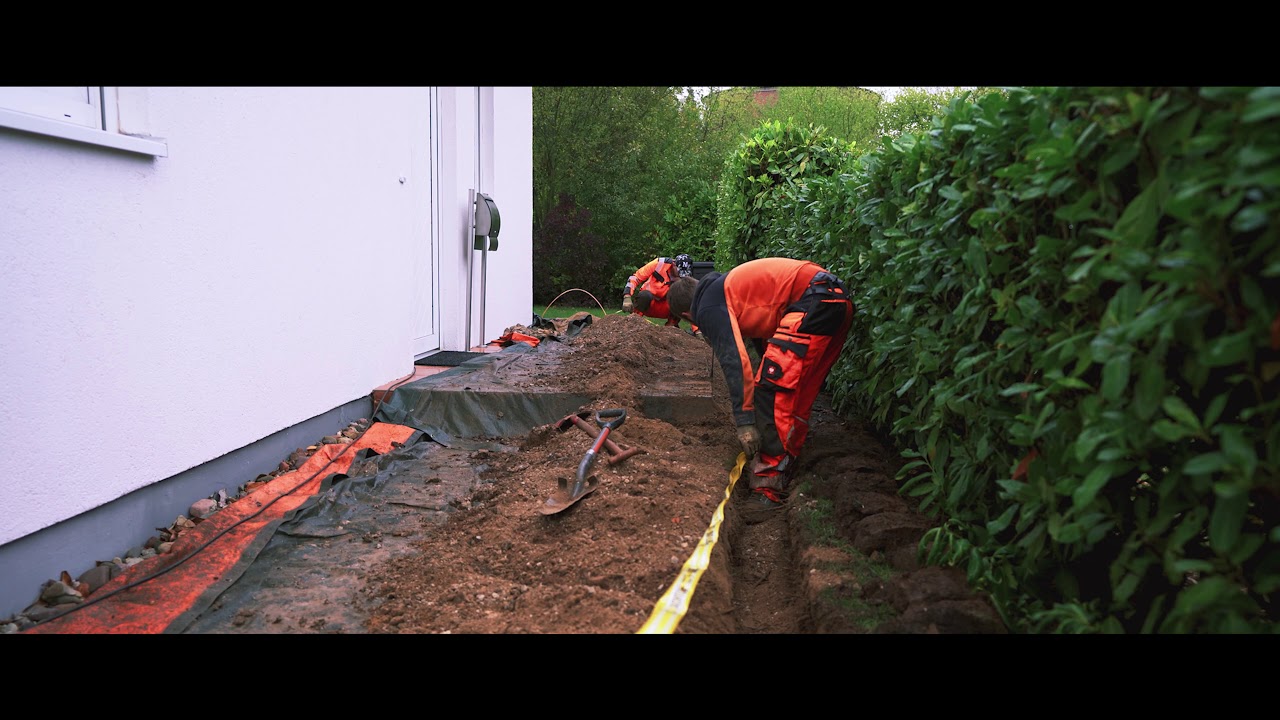 FTTH Hausanschluss - Erdarbeiten
