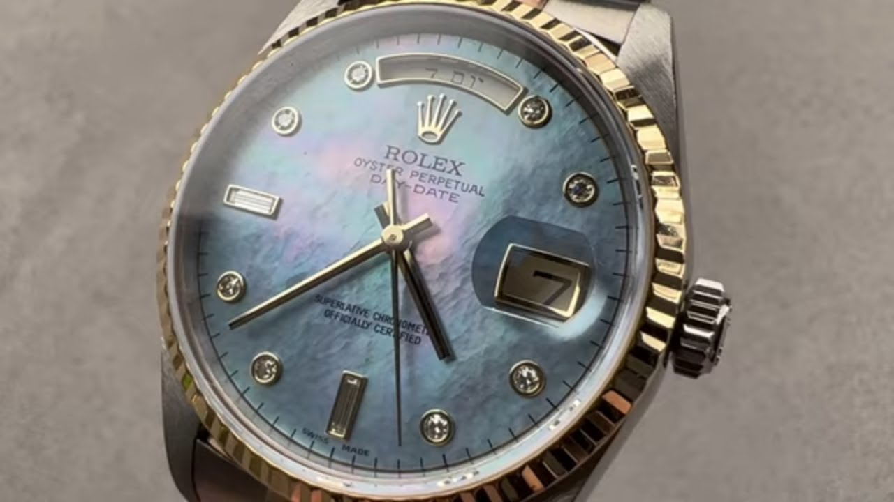 Rolex Day-Date Tridor Hebrew Calendar + Jubilee Mother of Pearl Dial 18239BIC Rolex Watch Review