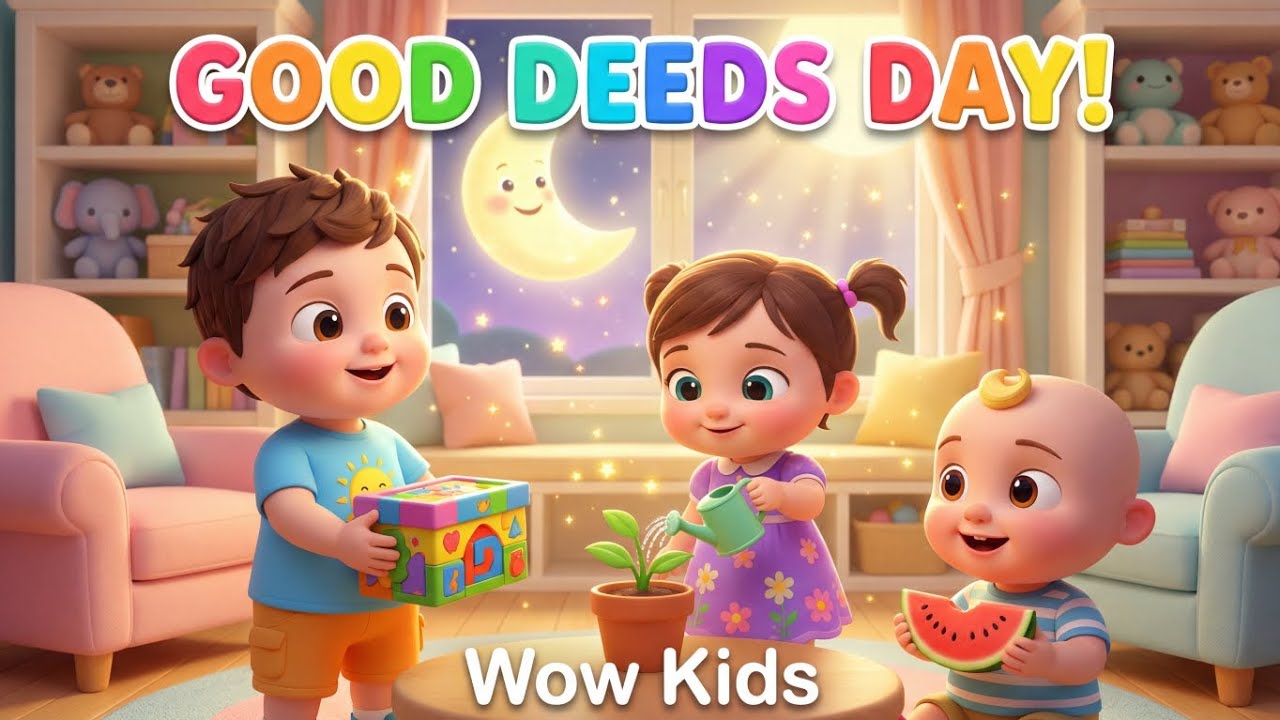 Good Deeds Day! 😊 Kids Learn to Share, Help & Pray | 3D Toddler Cartoon Song