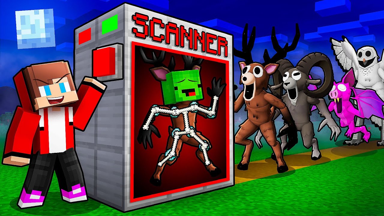JJ Create a SCANNER To Find Mikey in Minecraft - Maizen (99 Nights In The Forest)