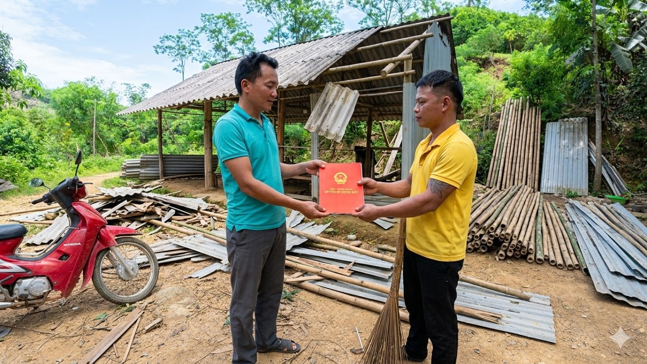 The kind man found Tran Cong and gave him the land use certificate, Trần C&ocirc;ng2 | Start a new life.