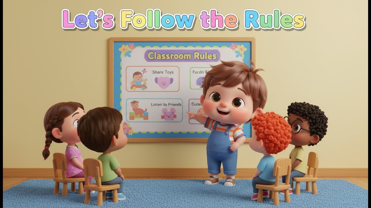 Let’s Follow the Rules – Nursery Rhyme, Toddler Learning, and Classroom Fun