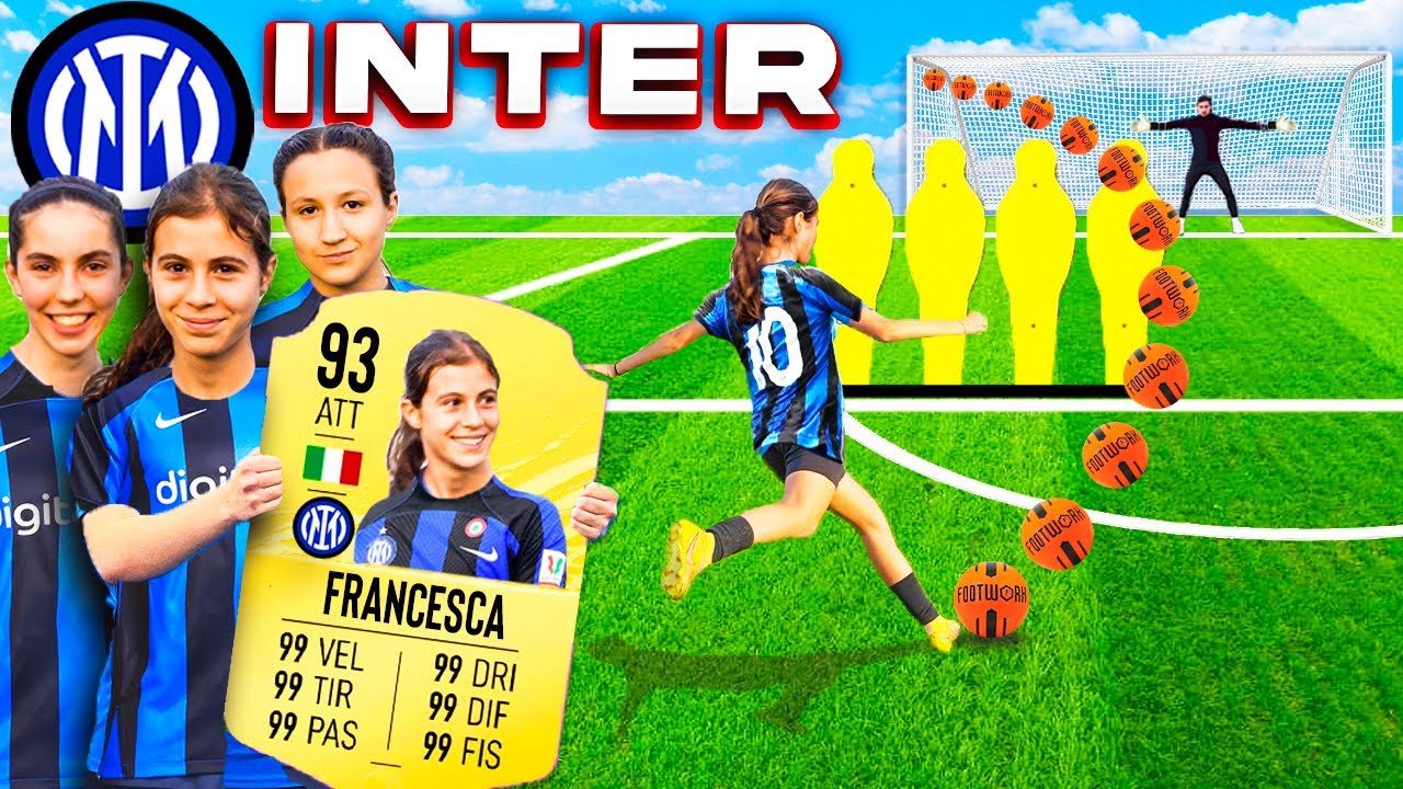 Sfidiamo le RAGAZZE dell’ INTER academy ! Freekick challenge Maschi vs Femmine!