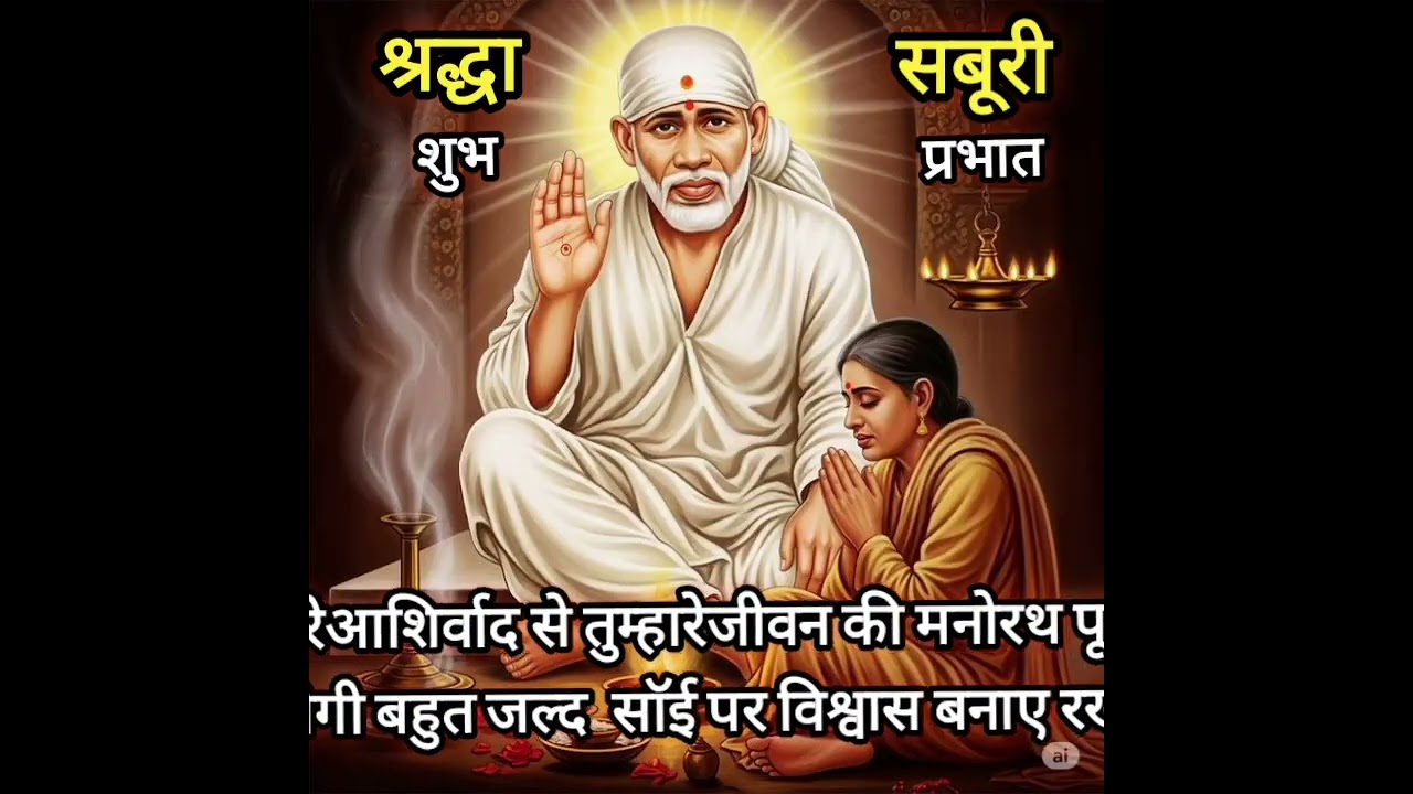 मेरेआशिर्वाद से तुम्हारेजीवन की मनोरथ पूर्ण होगी Today Saibabasandesh saibabastories saibabamiracles