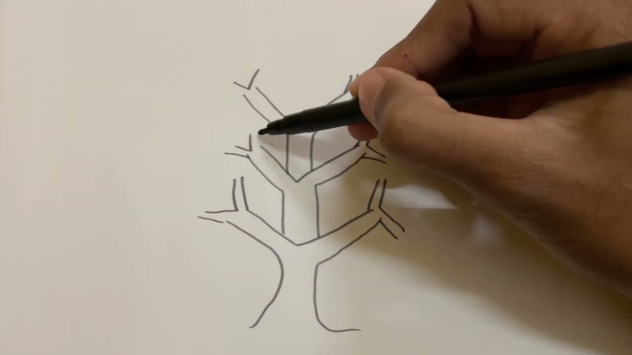 How To Draw Easy Tree 🌳 Step by Step Pencil Sketch for Beginners