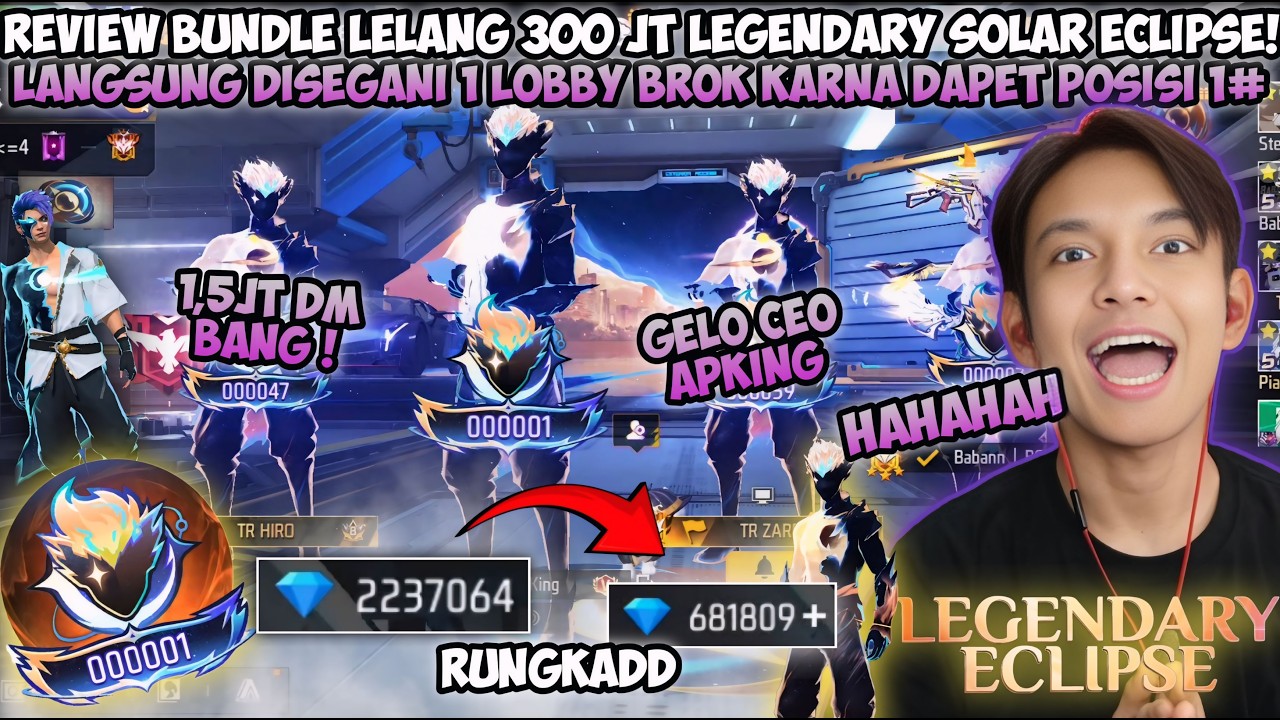 REVIEW BUNDLE LELANG 300 JT LEGENDARY SOLAR ECLIPSE! AKHIRNYA GUA DAPET TOP 1 SETELAH LAMA NUNGGU🤣