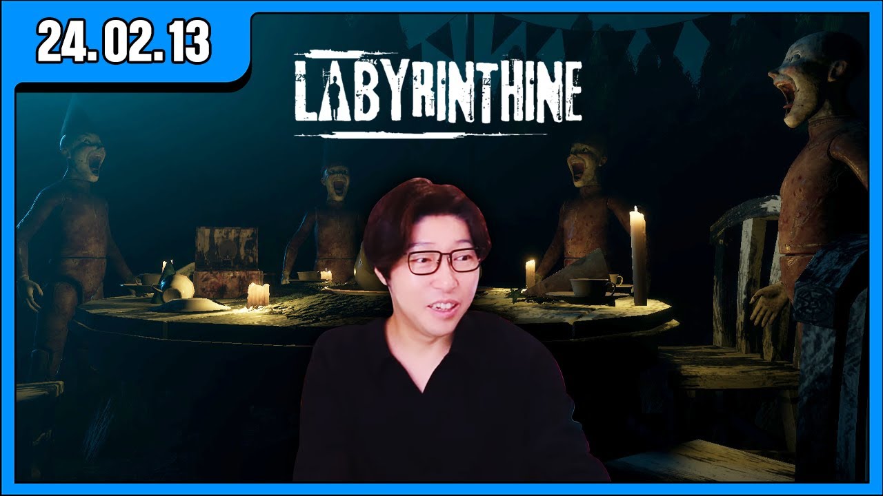[대도LIVE] 레브린틴 미로 공포 게임 엔딩까지! - 백룸 멤버들과 공포 게임 생방송 (24.02.13)