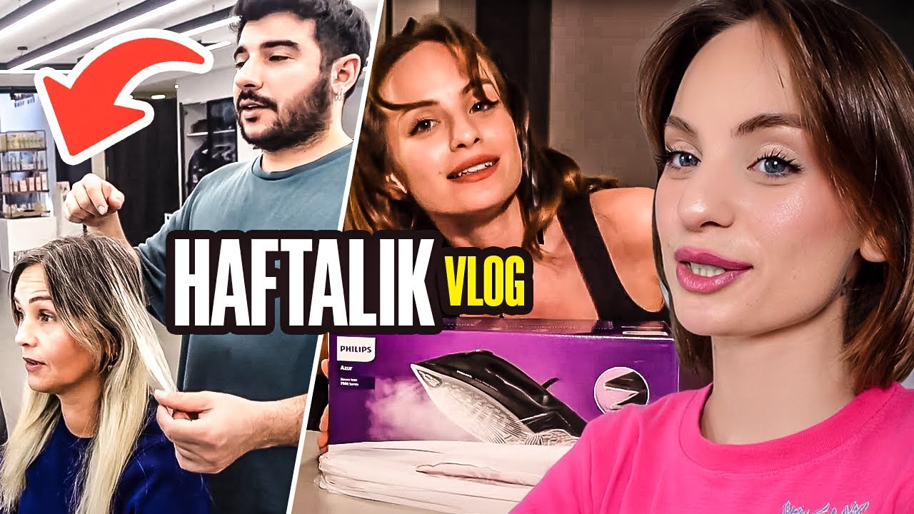 HAFTALIK VLOG ( 3 KIZ KUAFÖR GÜNÜ - PARTİ VE ALIŞVERİŞ ) @CemreSolmaz