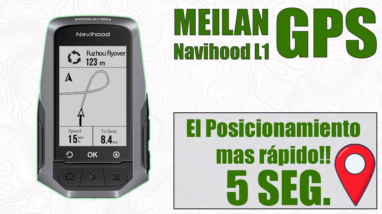 Ciclocomputador GPS 🚴🛰️ Navihood L1 de Meilan - El más rápido  en Posicionamiento 🗺️📍