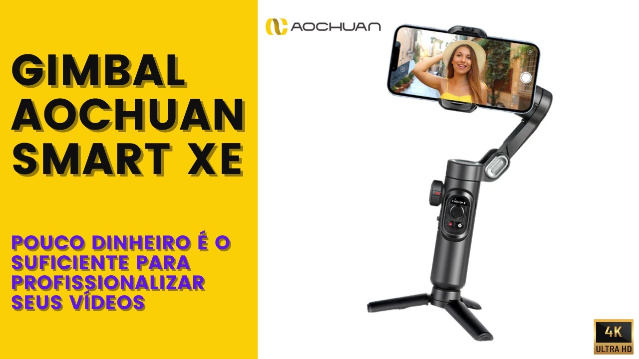 Gimbal AOCHUAN SMART XE. Não é preciso muito dinheiro para fazer filmagens PROFISSIONAIS.