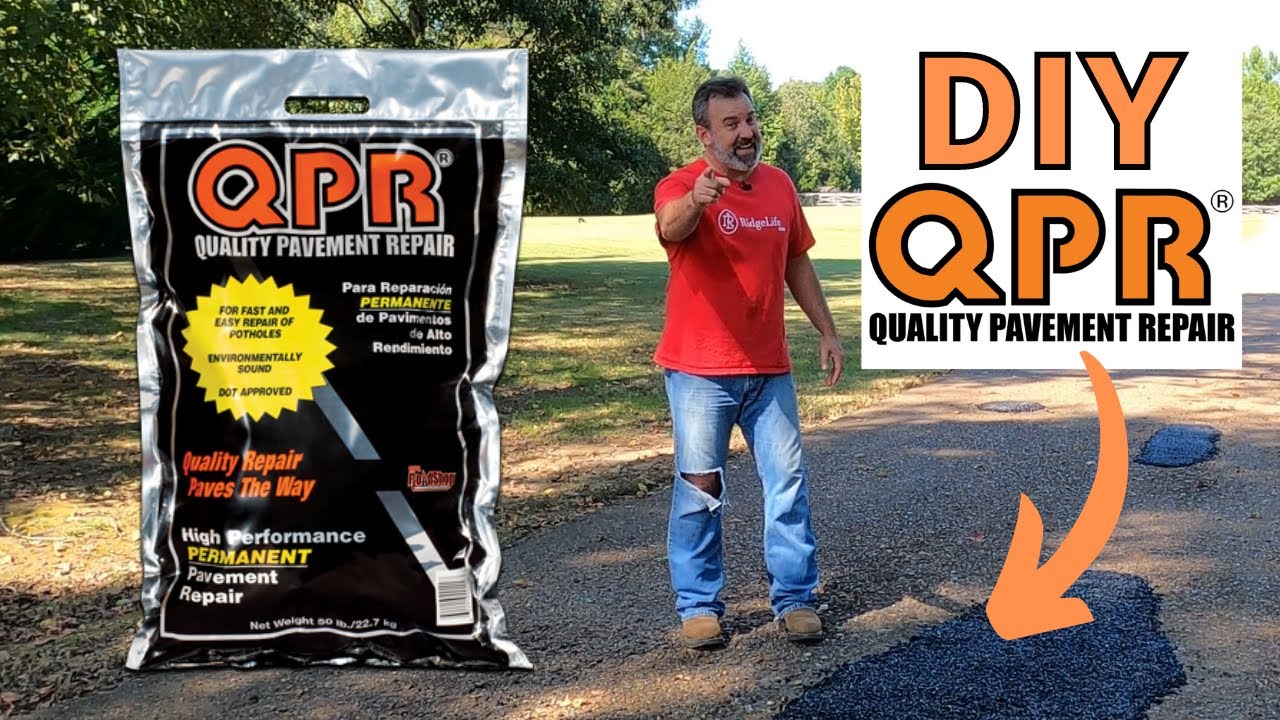 HOW TO Repair Asphalt Driveway | QPR Cold Patch REVIEW | PLUS Driveway Alarm REVIEW