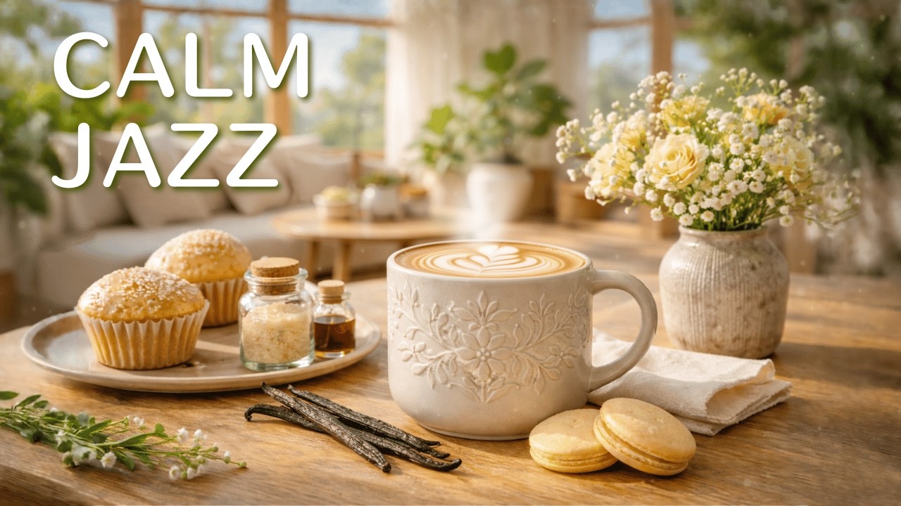 Vanilla Latte Morning Jazz ☕Calm Jazz Piano for Relaxing Coffee Time