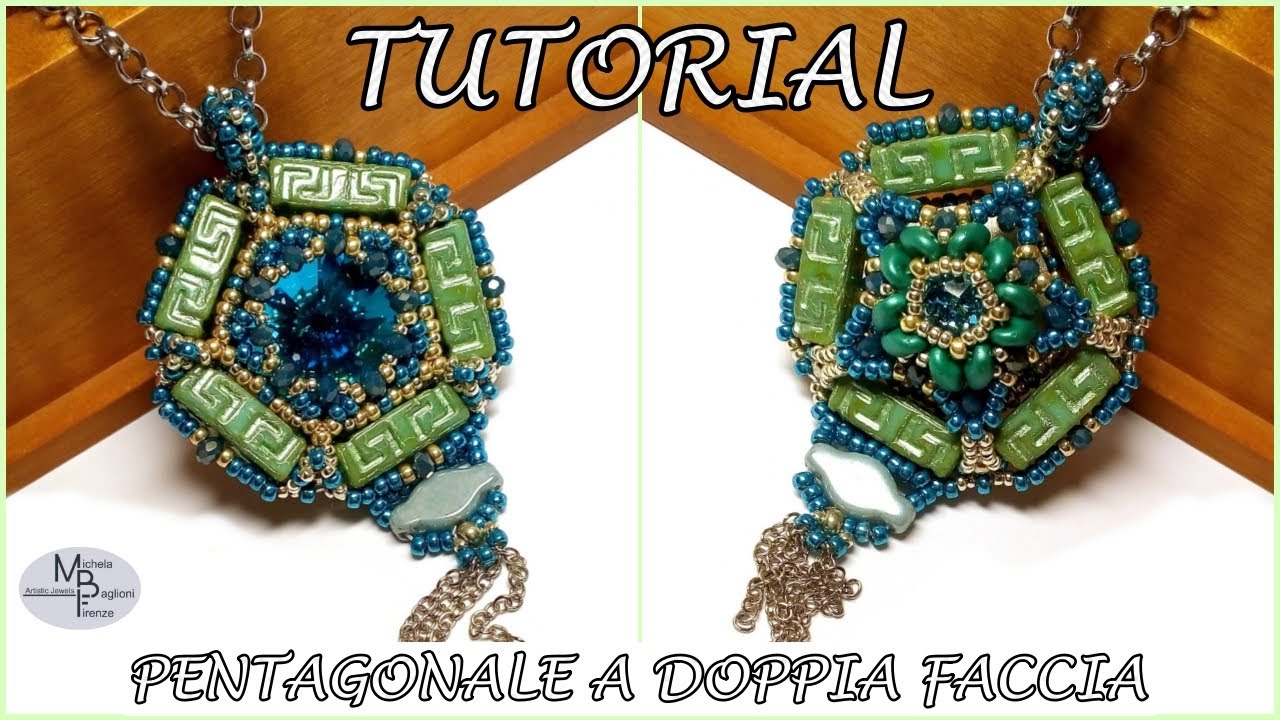 TUTORIAL PENDENTE PENTAGONALE Doppia Incastonatura Rivoli 18mm Chaton 8mm 🏵 #Tutorial #CelticBlock