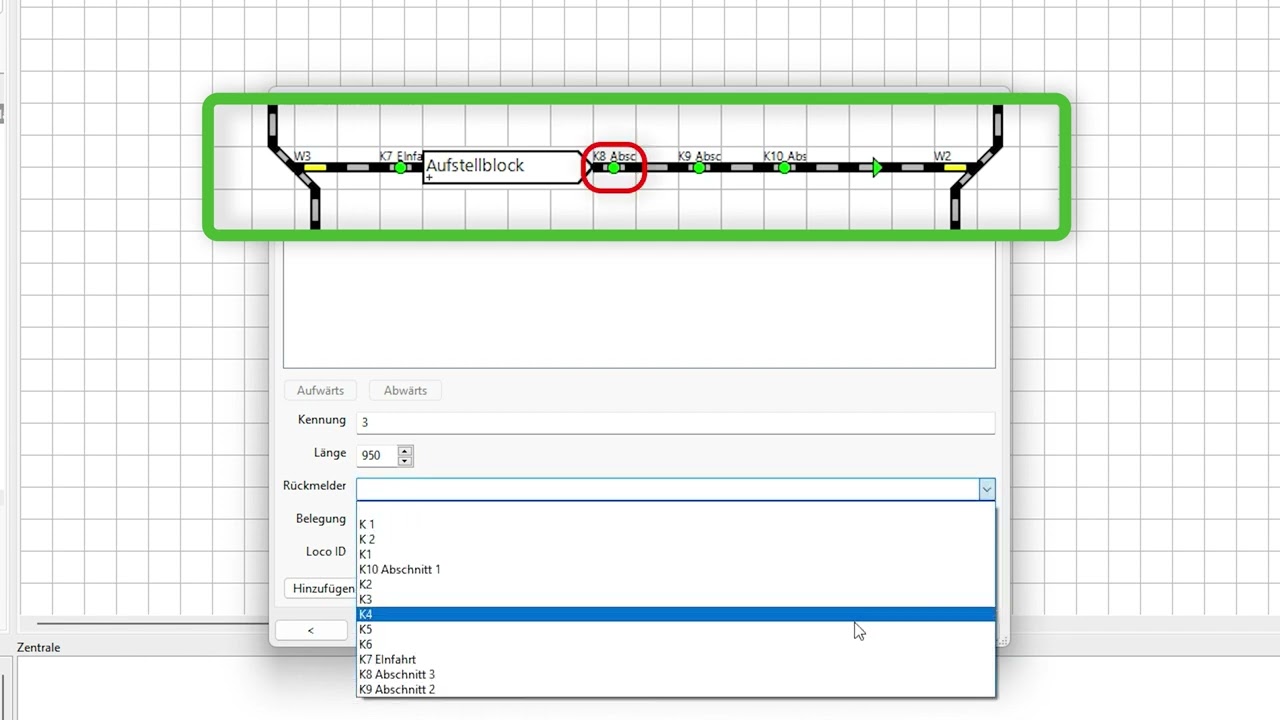 Rocrail Aufstellblock einrichten: Mehrere Z&uuml;ge in einem Block steuern! - H0 Modelleisenbahn
