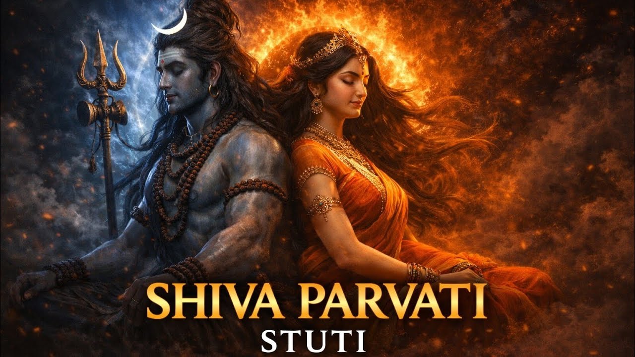 SHIVA PARVATI STUTI 🔱 Powerful Divine Couple Mantra | Shiv Parvati Bhajan | Har Har Mahadev