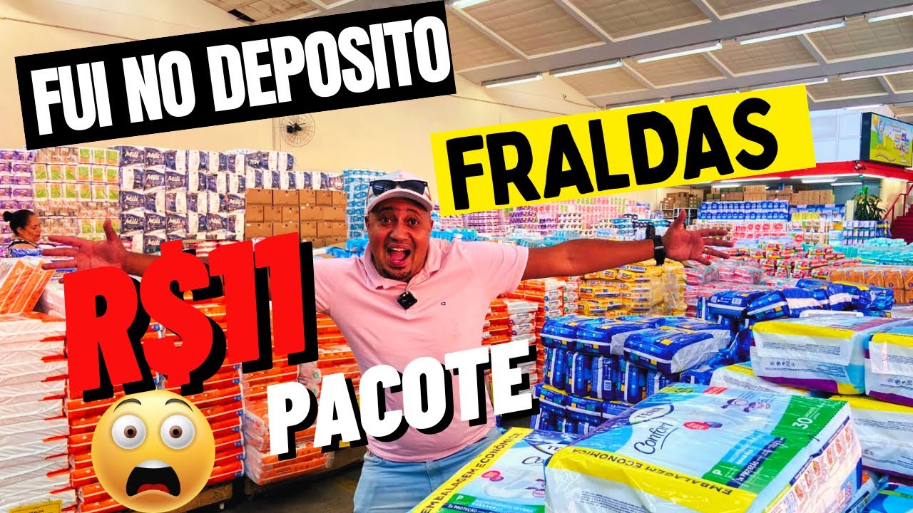 Fraldas Atacado EU FUI LA APENAS 11 REIAS O PACOTE MUITO BARATO VEJA ISSO