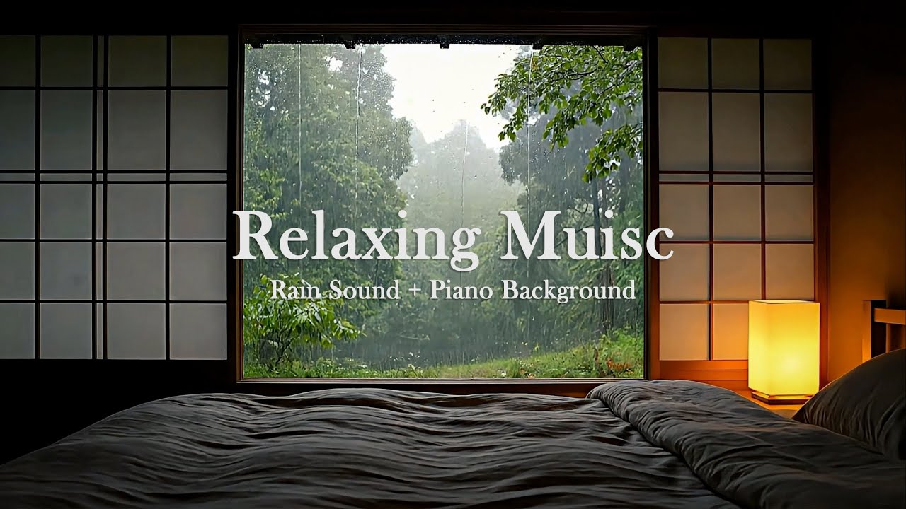 Relax Station | Piano + Cozy Raining, Deep Sleep Music