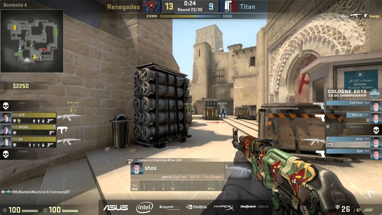 Shox doing a Scream (Titan vs Renegades)