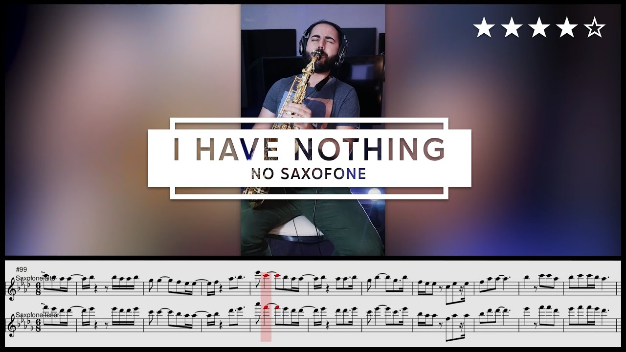 I HAVE NOTHING (Whitney Houston) no Saxofone | Prof. Harrison Peclat