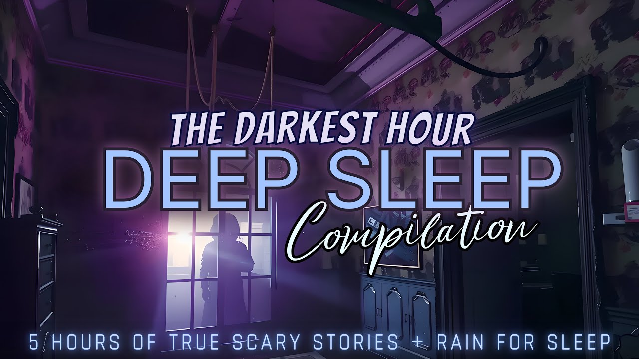 5 Hours of TRUE Scary Stories + rain for sleep 💤 NO ADS, just stories, black screen