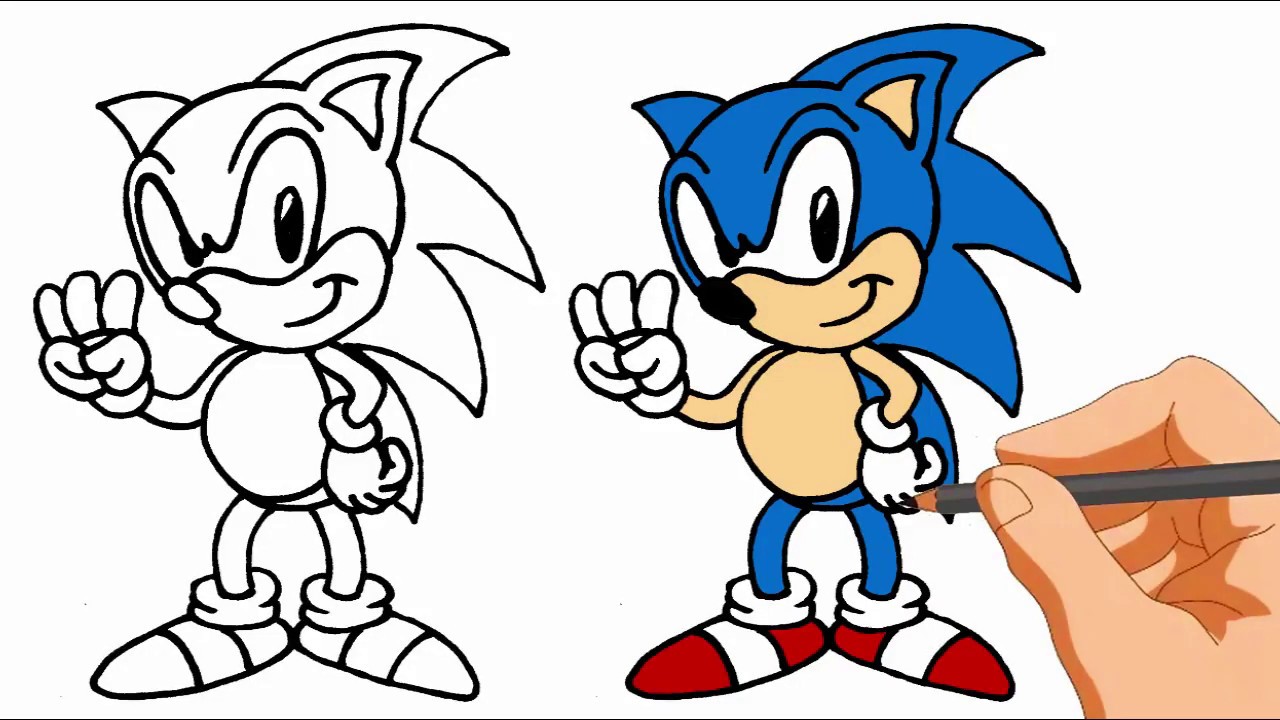 How to draw SONIC The Hedgehog