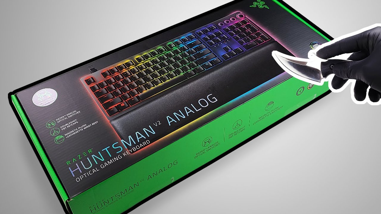 Razer Huntsman V2 Analog Gaming Keyboard - UNBOXING ASMR  NO TALKING