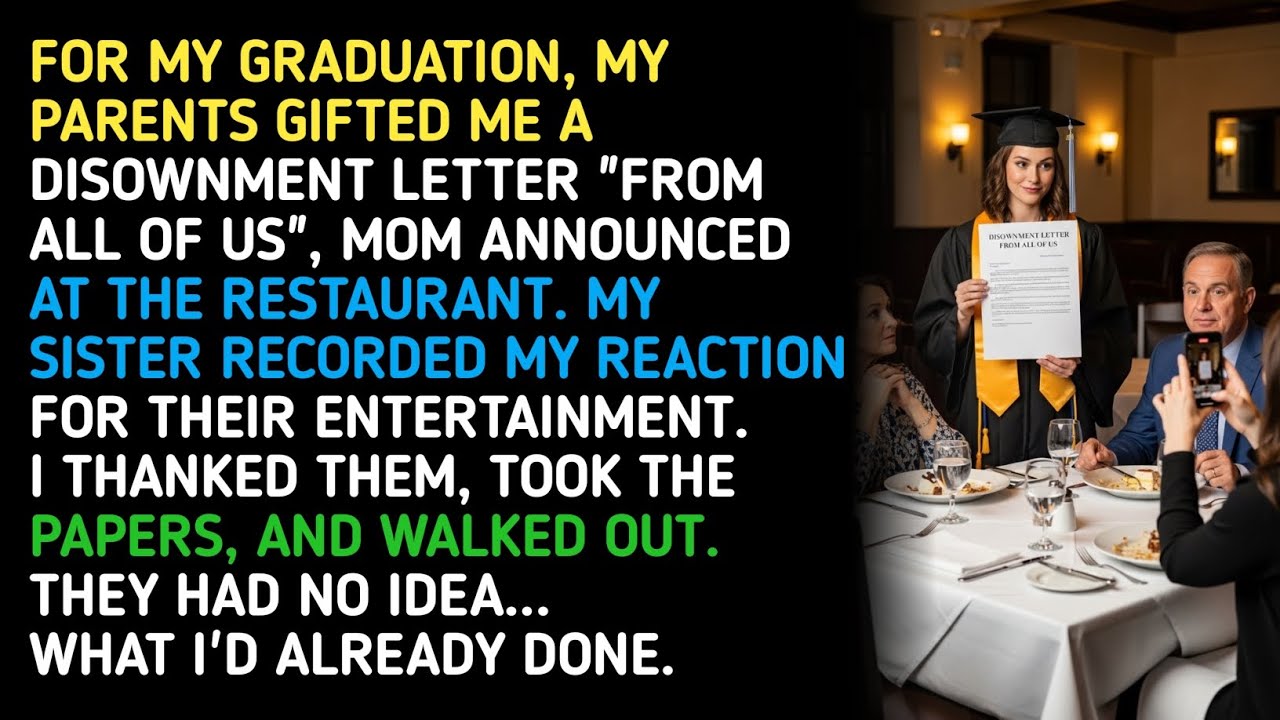 FOR MY GRADUATION, MY PARENTS GIFTED ME A DISOWNMENT LETTER 